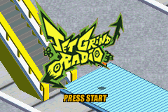 Jet Grind Radio title screen for GameBoy Advance